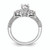 14KT White Gold 3-Stone Plus Peg Set Center 1/4 carat Diamond Semi-mount Engagement Ring