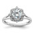 14KT White Gold Halo Diamond Semi-Mount Engagement Ring