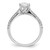 14KT White Gold (Holds 1 carat (8.00x6.1mm) Oval Center) 1/4 carat Diamond Semi-Mount Engagement Ring