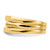 14KT Polished Three Ridged Dome Ring