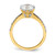 14KT Gold Leaf Design (Holds 2 carat (8.2mm) Round Center) 1/3 carat Diamond Semi-Mount Engagement Ring