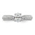 14KT White Gold (Holds 1/2 carat (6.4x4.9mm) Oval Center) 1/5 carat Diamond Semi-Mount Engagement Ring