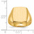 14KT 14.5x13.0mm Open Back Mens Signet Ring