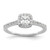 14KT White Gold Halo Plus (Holds 1/2 carat (4.3mm) Princess Center) 1/3 carat Diamond Semi-Mount Engagement Ring