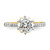 14KT Gold Leaf Design (Holds 1.5 carat (7.5mm) Round Center) 1/3 carat Diamond Semi-Mount Engagement Ring