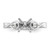 14KT White Gold Diamond Semi-Mount Peg Set Twisted Engagement Ring