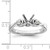 14KT White Gold Diamond Semi-Mount Peg Set Twisted Engagement Ring