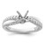 14KT White Gold Diamond Semi-Mount Peg Set Twisted Engagement Ring