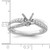 14KT White Gold Diamond Semi-Mount Peg Set Twisted Engagement Ring