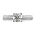 14KT White Gold (Holds 1 carat (6.5mm) Round Center) 1/4 carat Diamond Semi-Mount Engagement Ring
