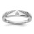 14KT White Gold Triangle Diamond Mens Complete Wedding Band