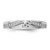 14KT White Gold Triangle Diamond Mens Complete Wedding Band