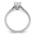 14KT White Gold (Holds 1/2 carat (4.9mm) Cushion Center) 1/5 carat Diamond Semi-Mount Engagement Ring