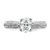 14KT White Gold (Holds 3/4 carat (7.1x5.4mm) Oval Center) 1/5 carat Diamond Semi-Mount Engagement Ring