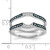 14KT White Gold 1/4 carat Blue and White Diamond with Black Rhodium Complete Ring Guard
