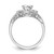 14KT White Gold By-Pass Peg Set 1/4 carat Diamond Semi-mount Engagement Ring