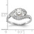 14KT White Gold By-Pass Peg Set 1/4 carat Diamond Semi-mount Engagement Ring
