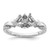 14KT White Gold Diamond Semi-Mount Peg Set Engagement Ring