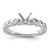 14KT White Gold Diamond Semi-Mount Peg Set Engagement Ring