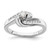 14KT White Gold By-Pass Peg Set 1/3 carat Diamond Semi-mount Engagement Ring