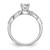 14KT White Gold Criss-Cross Peg Set 1/3 carat Diamond Semi-mount Engagement Ring