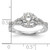 14KT White Gold Criss-Cross Peg Set 1/3 carat Diamond Semi-mount Engagement Ring