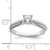 14KT White Gold (Holds 1/2 carat (5.2mm) Round Center) 1/5 carat Diamond Semi-Mount Engagement Ring