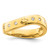 14KT Paw Diamond Mens Wavy Complete Wedding Band