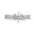 14KT White Gold Criss-Cross Peg Set 1/5 carat Diamond Semi-mount Engagement Ring