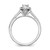 14KT White Gold Halo Plus (Holds 1/3 carat (4.5mm) Round Center) 1/5 carat Diamond Semi-Mount Engagement Ring