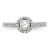 14KT White Gold Halo Plus (Holds 1/3 carat (4.5mm) Round Center) 1/5 carat Diamond Semi-Mount Engagement Ring
