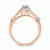 10KT Rose Gold Halo 1/3 carat Diamond Complete Engagement Ring