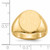 14KT 15.0x13.5mm Open Back Men's Signet Ring