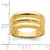 14KT Polished Triple Ridge Dome Ring