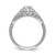 14KT White Gold (Holds 3/8 carat (4.8mm) Round Center) 1/5 carat Diamond Semi-mount Engagement Ring