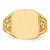 14KT 14.0x12.5mm Closed Back Men's Signet Ring