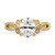 14KT Split Shank (Holds 1.5 carat (9.2x6.9mm) Oval Center) 1/4 carat Diamond Semi-Mount Engagement Ring