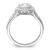 True Origin White Gold 3/8 carat Lab Grown Diamond VS/SI  D E F  Semi Mount Round Fancy Halo Engagement Ring