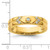 14KT Hexagon Diamond Mens Complete Wedding Band