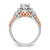14KT Two-tone Halo Plus Peg Set 1/4 carat Diamond Semi-Mount Engagement Ring