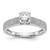 14KT White Gold Diamond Peg Set Semi-mount Engagement Ring