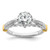 14KT Two-tone Diamond Semi-Mount Engagement Ring