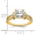 14KT Split Shank (Holds 1.5 carat (7.00mm) Cushion Center) 1/4 carat Diamond Semi-Mount Engagement Ring