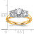 14KT Two-tone 3-Stone Engagement Mounting