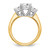 14KT Two-tone 3-Stone Engagement Mounting