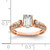 14KT Rose Gold (Holds 1 carat (6.9x5.2mm) Emerald-cut Center) 1/4 carat Diamond Semi-Mount Engagement Ring