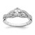 14KT White Gold Criss-Cross Halo (Holds 1/3 carat (3.9mm) Princess Center) 1/4 carat Diamond Semi-mount Engagement Ring