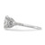 14KT White Gold (Holds 2 carat (10x7.5mm) Oval Center) 1/4 carat Diamond Semi-Mount Engagement Ring