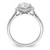 True Origin White Gold 1/4 carat Lab Grown Diamond VS/SI  D E F  Semi Mount Round Fancy Halo Engagement Ring