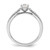 14KT White Gold 3-Row (Holds 1/2 carat (5.2mm) Round Center) 1/4 carat Diamond Semi-Mount Engagement Ring